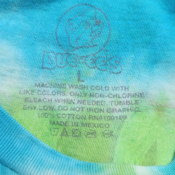 Buc-ees Size Large Shirt Tye Dye Flamingo LEI'D‎ Back Hibiscus Flowers - Picture 4 of 8